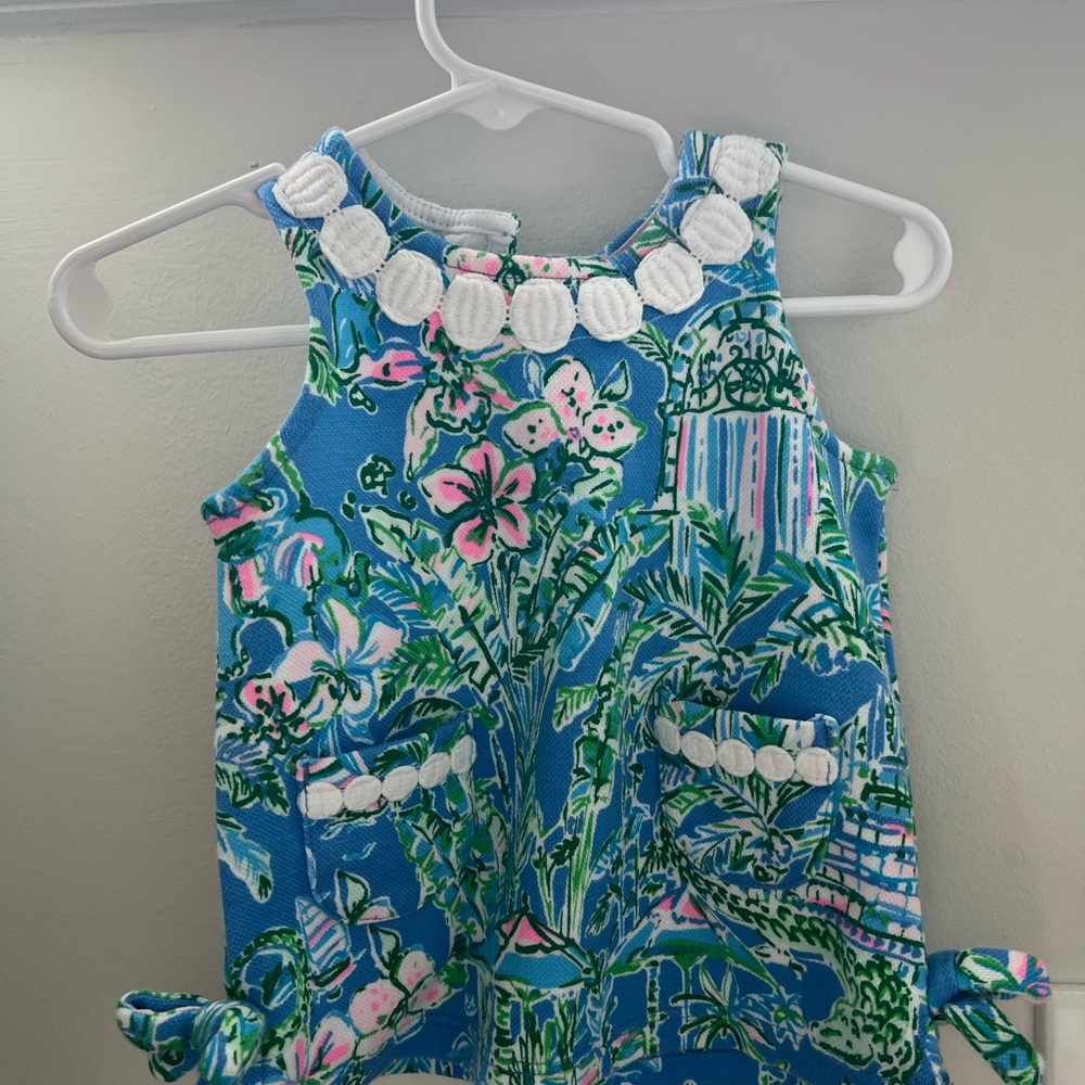 Lilly Pulitzer Blue and Pink Floral Kids Matching Set